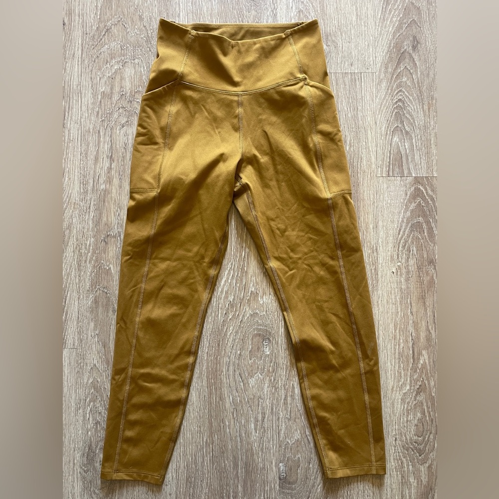 girlfriend collective Mustard Yellow 7/8 Leggings